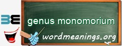 WordMeaning blackboard for genus monomorium